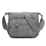 Women’s Waterproof Nylon Floral Multi-Pocket Crossbody Bag – Casual Shoulder Messenger Bag