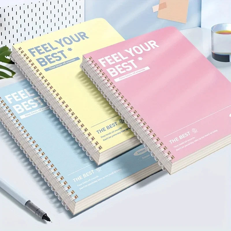 Pink A5 Thickened Spiral Notebook – Perforated Pages, Student & Office Journal 📓✨