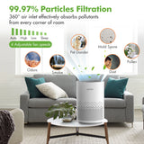 True HEPA Air Purifier – 4 Speeds, Timer, Cold Plasma + 360° Inlet for Bedrooms & Small Spaces