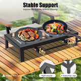 8000W Camping Double Burner Stove – Portable Outdoor Gas Cooker with Regulator & Hose for BBQ & Camping 🔥🍖