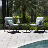 “3-Piece Rocking Bistro Set – Wicker Patio Chairs with Cushions & Coffee Table for Porch, Garden & Outdoor Living”