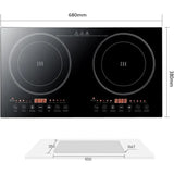 Portable Electric Induction Cooker 2200W Dual Induction Cooktop Double Burner
