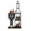 11-Bottle 5-Tier Freestanding Wine Baker’s Rack with Glass Holder & Storage Shelves