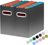 Collapsible File Organizer Box – 2-Pack Portable Storage with Handle for Office & Home (Pink) 📁