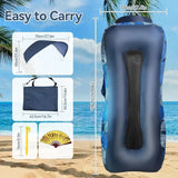 GEERTOP Portable Inflatable Canopy Air Lounger – Waterproof Air Sofa with Sun-Shade Cover for Camping, Beach, Backyard