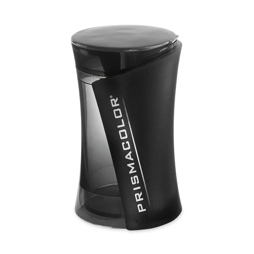 Handheld 2-Hole Dual Blade Pencil Sharpener – Translucent Black Body for School & Art Supplies