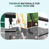 600 lbs Heavy-Duty Swing Set – Metal A-Frame Outdoor Swing with 1 Platform Swing & 2 Belt Swings | Backyard Playground for Kids & Adults