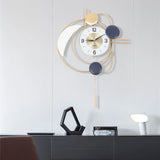 21cm Modern Golden Wall Clock – Silent Quartz Iron Clock with Large Dial | Fashionable Wall Decoration for Home & Office