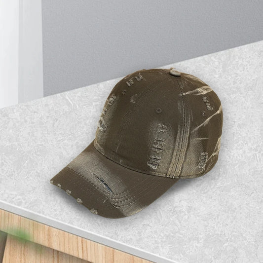 Classic Distressed Denim Baseball Cap – Vintage Adjustable Dad Hat for Outdoor Sports, Travel & Casual Wear