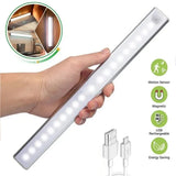 30cm Motion Sensor LED Light – USB Rechargeable Wireless Night Lamp with 3 Color Modes for Kitchen, Bedroom & Wardrobe Lighting