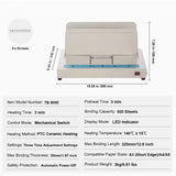 VEVOR Thermal Binding Machine – 500-Sheet Capacity, 50mm Thickness Binder with Infrared Optical Detection for A3, A4 & A5 Documents
