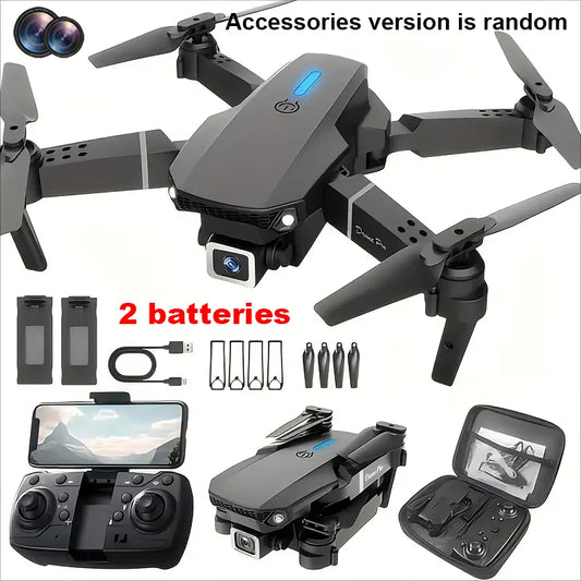 “2025 E88Pro RC Drone – 4K Wide-Angle HD Camera, Foldable Quadcopter with 3 Batteries, WiFi FPV & Height Hold”