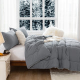 Reversible Ultra-Soft Warm Comforter Set – King Size, Down-Alternative, Cozy All-Season Bedding