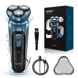 Sejoy Electric Razor – USB‑C Rechargeable Rotary Shaver with 3D Floating Heads & Pop‑Up Trimmer for Travel 🧳🪒