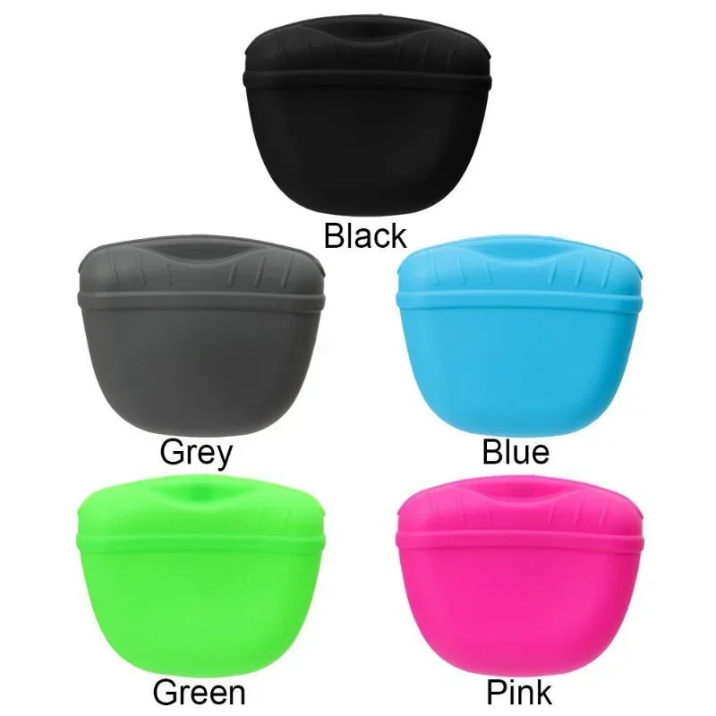 Silicone Dog Treat Pouch – Pet Training Waist Bag for Outdoor Walking, Obedience, Agility & Food Reward Storage