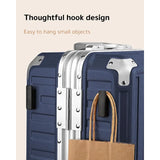 LUGGEX Aluminum Frame Carry-On Suitcase – Zipperless Polycarbonate Hard Shell Luggage with 4 Smooth Wheels