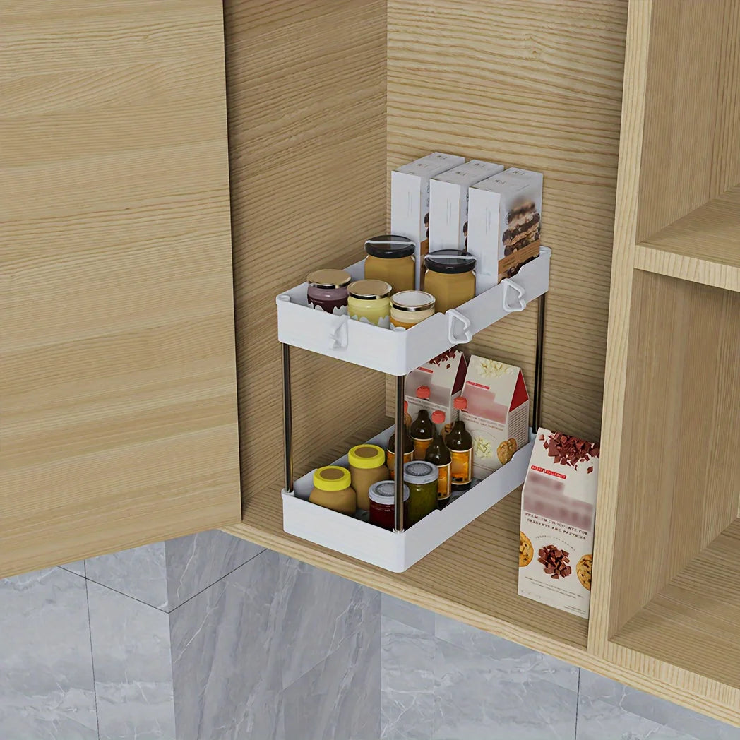 3-Piece Under-Sink & Countertop Organizer Set – Large/Medium/Small Multi-Tier Racks for Bathroom & Kitchen
