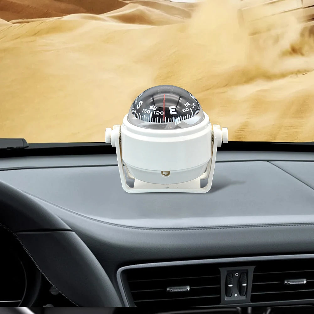 Ball-Shaped Marine Boat Compass – 360° Pivoting Navigation Guide with Dial for Sea Travel 🚤🧭