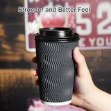 16 oz Disposable Paper Coffee Cups With Lids & Straws – 90-Set To-Go Hot Drink Bundle