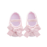 Baby Girl Slip-On Shoes – Cute Bow Detail with Flexible Soft Sole & Secure Elastic Band for Indoor & Outdoor Use