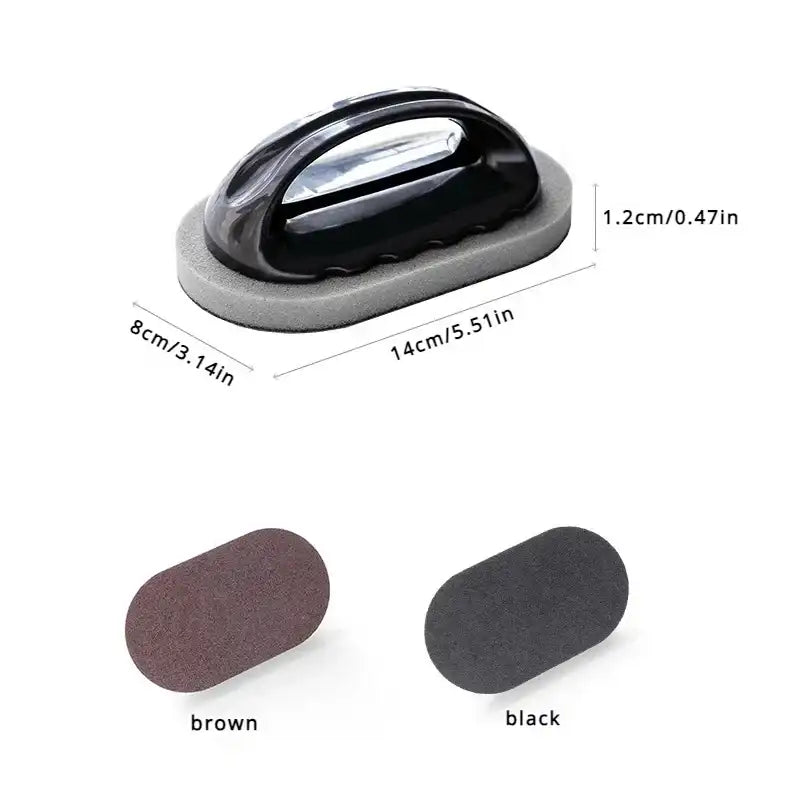 Reusable Emery Magic Sponge & Brush – Kitchen Cleaning Tool for Pots, Rust, Grease & Tough Stains 🎯 Reusable Emery Magic Sponge & Brush