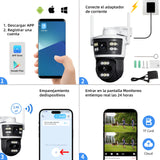 5MP Dual-Lens PTZ WiFi Security Camera – Outdoor Night Vision CCTV, Motion Detection & Baby Monitor 📹🌙