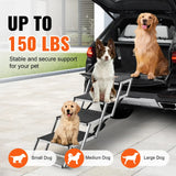“Vevor 4-Step Folding Dog Car Stairs – Wide Portable Aluminum Pet Steps for Cars, SUVs & Trucks up to 150 lbs”