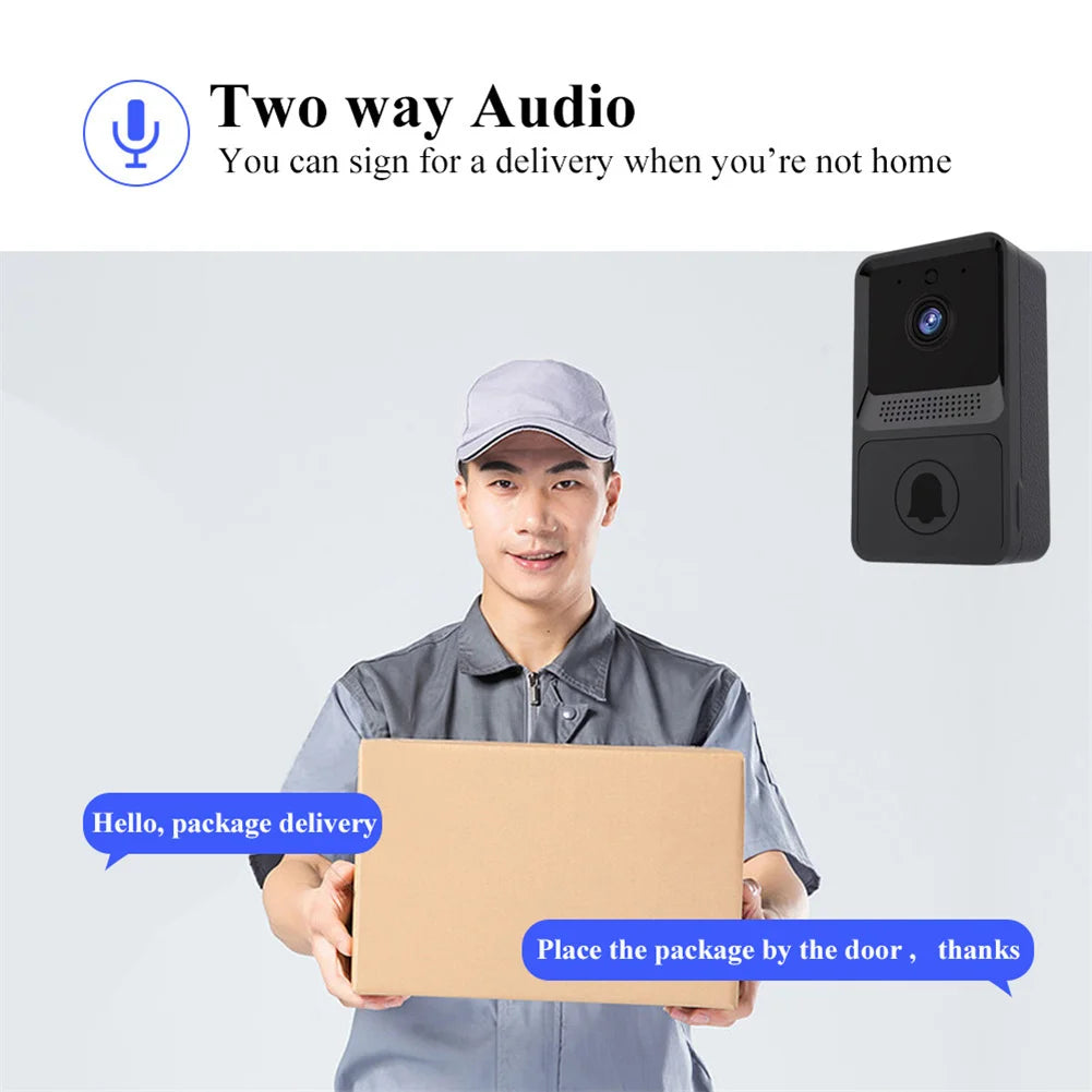 WiFi Video Doorbell Mini – Wireless Smart Home Security Doorbell with Two-Way Audio, Photo Recording & Long Standby Battery