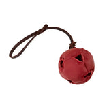 Leather Dog Training Ball – Tug, Bite & Fetch Toy with Handle for Puppies & Dogs