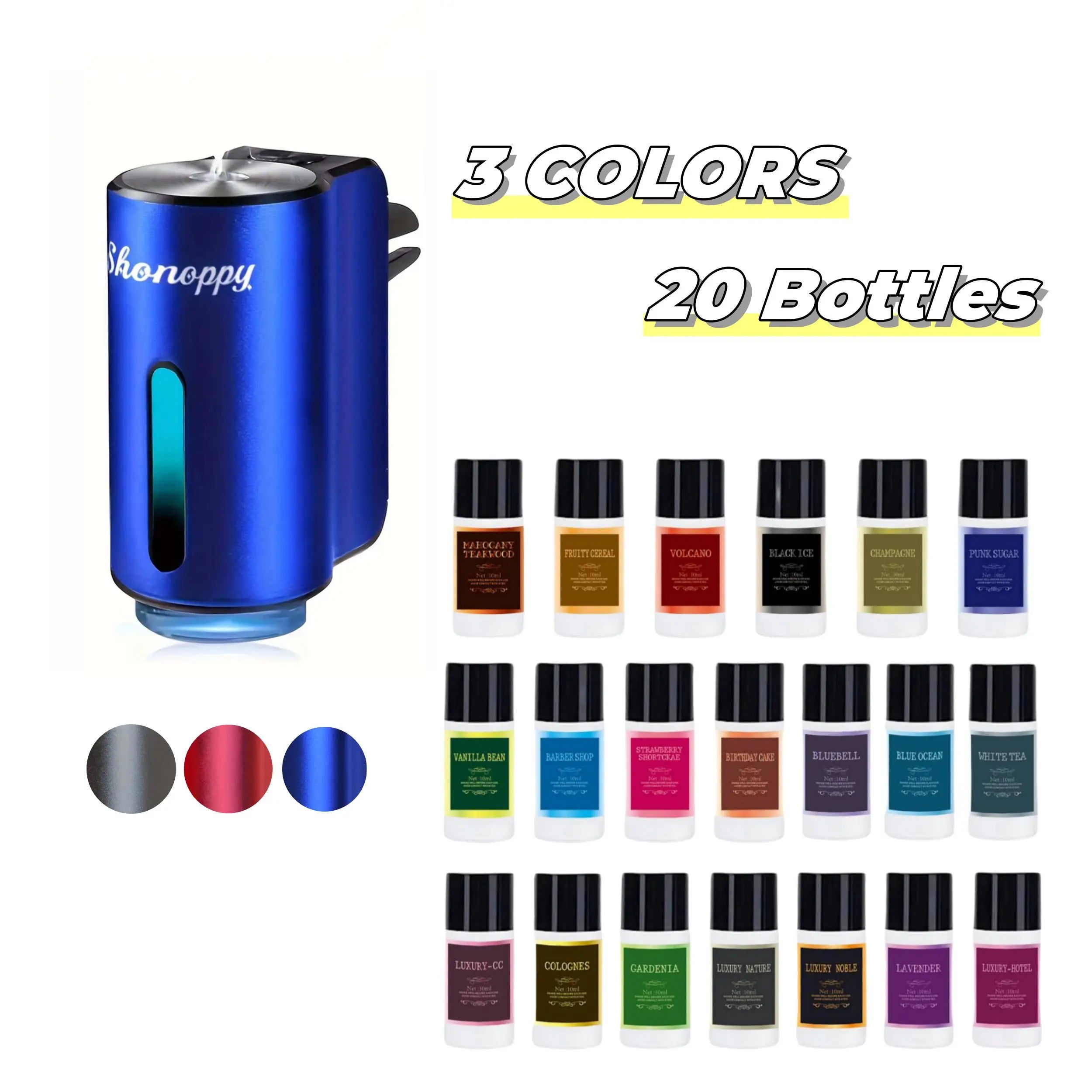 Smart car aromatherapy diffuser – three-mode adjustable essential oil humidifier & fragrance air freshener for vehicles
