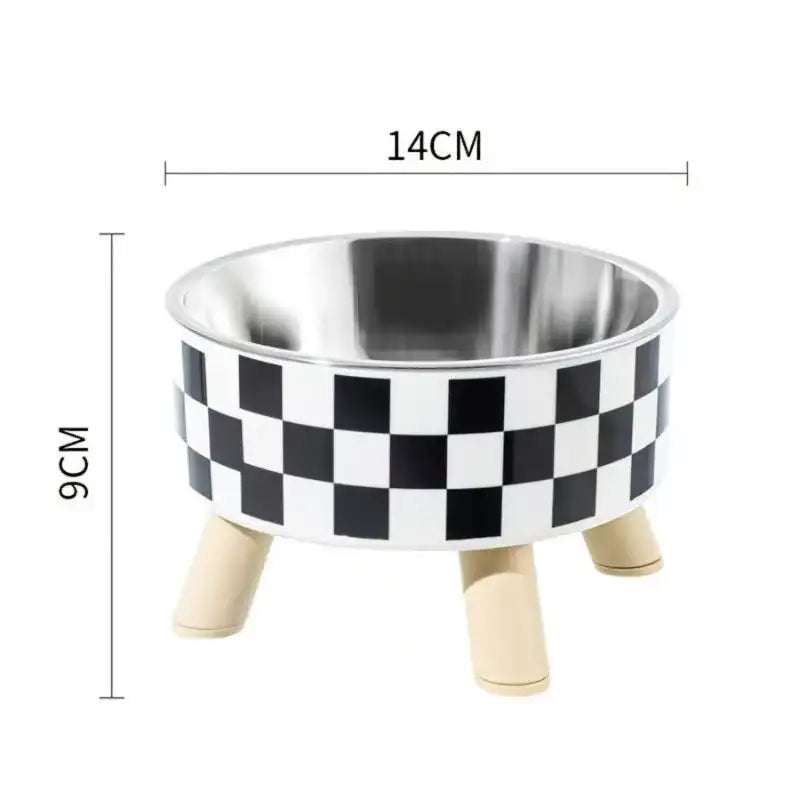 Elevated Stainless Steel Cat Bowl – Neck-Protection Design with Anti-Slip Base