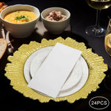 24-Pack 13″ Gold Round Charger Plates – Elegant, Lightweight Decorative Dining Base
