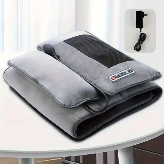 “Ultimate Full-Body Heated Vibration Massage Mat – 10 Motors Neck/Back/Leg Relief”