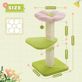 Cat Scratching Post for Large Cats – Tall Cat Tree Tower with Thick Sisal Post, Top Bed & Toy for Indoor Cats & Kittens