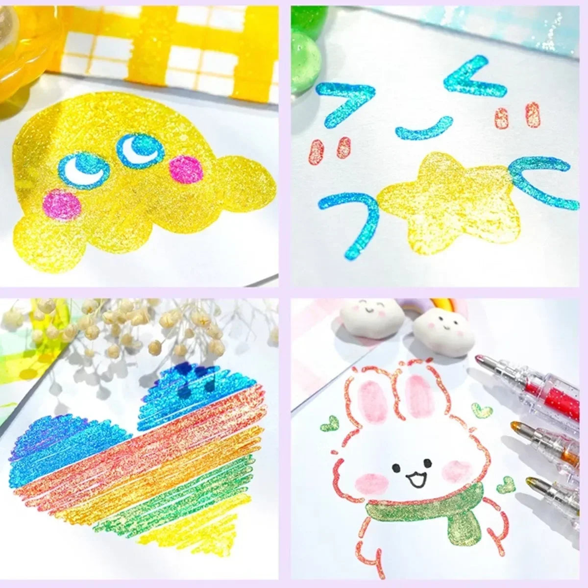 Glitter Gel Pen Set – 8/12/18 Color Options, 1.0 mm Smooth Writing & DIY Stationery Gift ✨