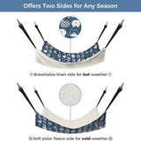 2 Pcs Reversible Cat Hanging Hammock – Soft Breathable Pet Cage & Bed for Small Dogs, Rabbits & Cats