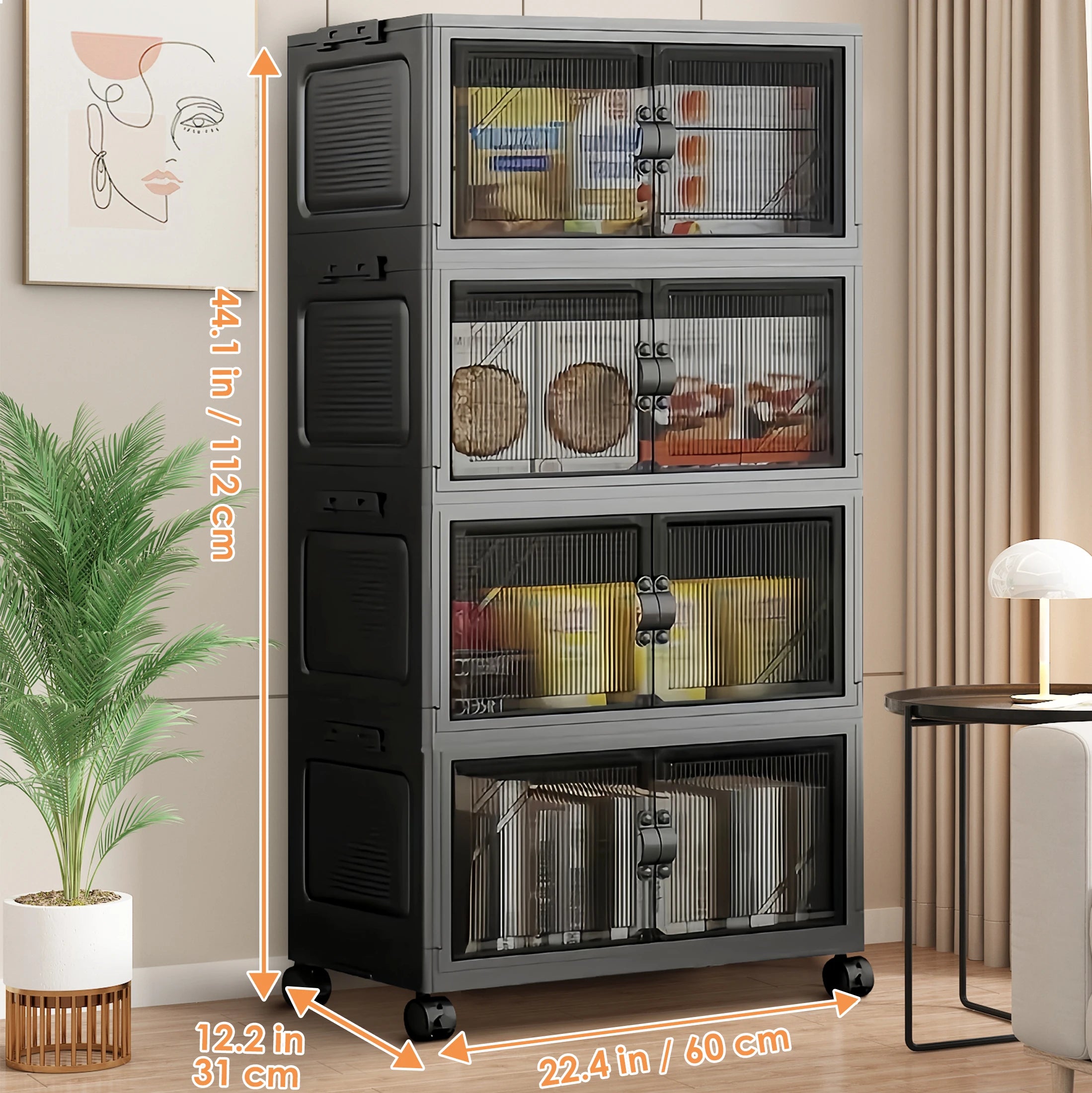 MaxStore Large-Capacity Multifunction Folding Storage Cabinet – Dustproof Wardrobe & Organizer Box