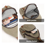 KOULI BUIR Canvas Sling Bag — Convertible Crossbody Chest Daypack for Outdoor Cycling, Hiking & Travel