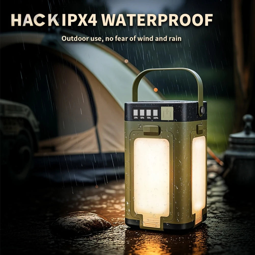 oldable Solar Camping Lantern & Power Bank – Rechargeable LED Tent Light for Hiking, Fishing, Outdoors ☀️💡