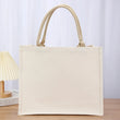 Women’s DIY canvas tote bag – large-capacity shopper handbag with sturdy handle, reusable grocery bag for daily use, weddings & gifts