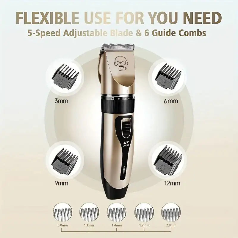 Pet Hair Trimmer Kit – Electric Precision Clippers for Professional Grooming at Home, Ideal for Dogs & Cats
