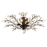 5-Lights Crystal Chandelier – Vintage Branches Ceiling Pendant Lamp, Elegant Decorative Lighting Fixture