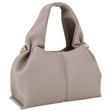 Women’s Dumpling Clutch Purse – Solid Color Retro Handbag with Removable Strap & Top Handle Crossbody Bag