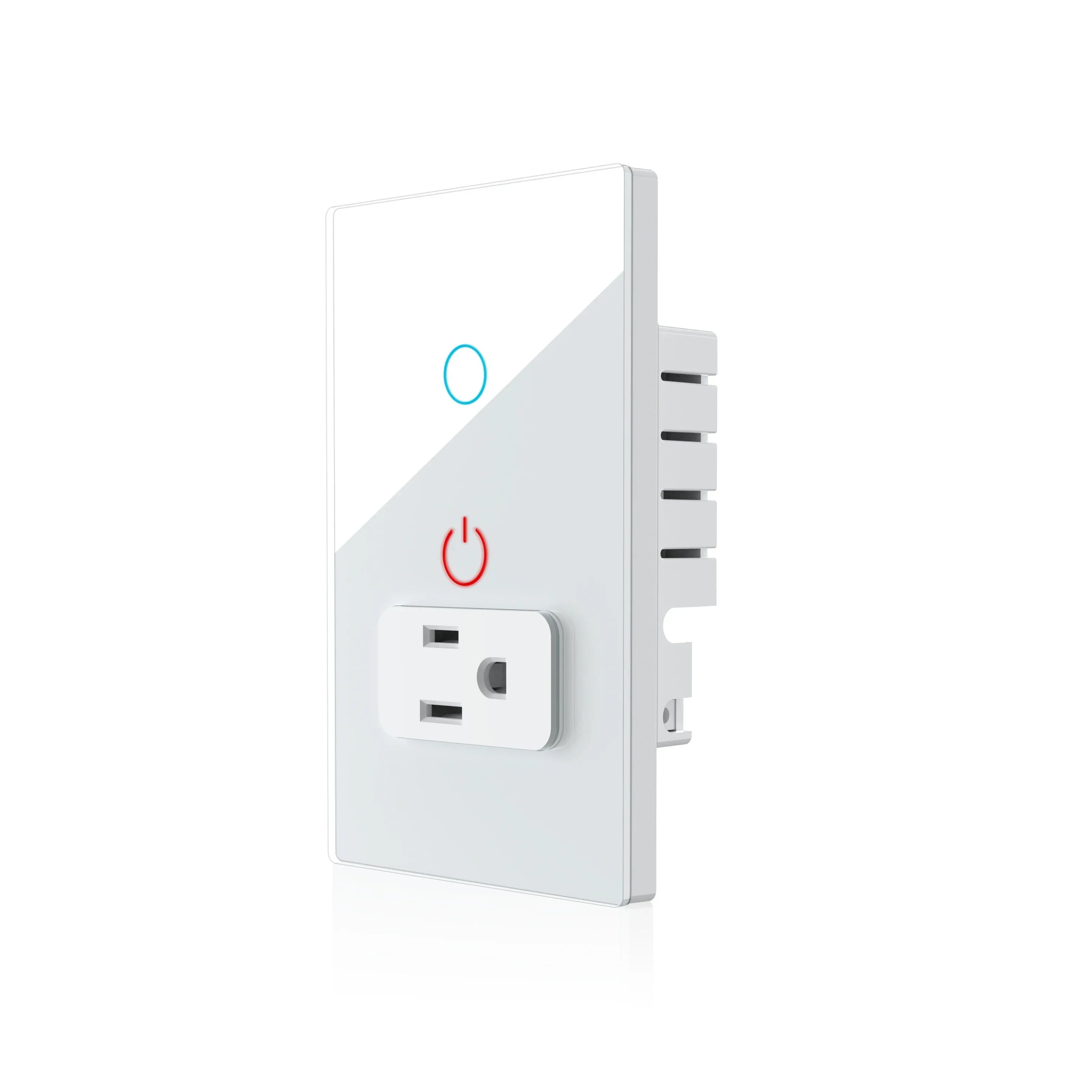 Melery Mexico Plug WiFi Smart Socket – Tuya App Intelligent US Wall Outlet with Touch Glass Panel, Alexa & Google Home Compatible