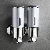 Wall-Mount Bathroom Liquid Soap Dispenser – Refillable Hand Sanitizer, Shampoo & Shower Gel Container