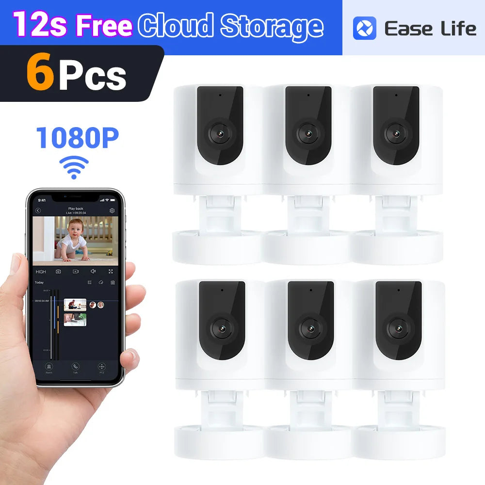 Smart Indoor Pet Security Camera – Foldable Baby & Pet Camera with Phone App for Real-Time Home Monitoring