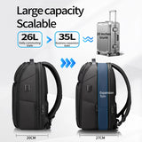Expandable 35L Waterproof Laptop Backpack with USB Charging Port for Business Travel & Daily Work