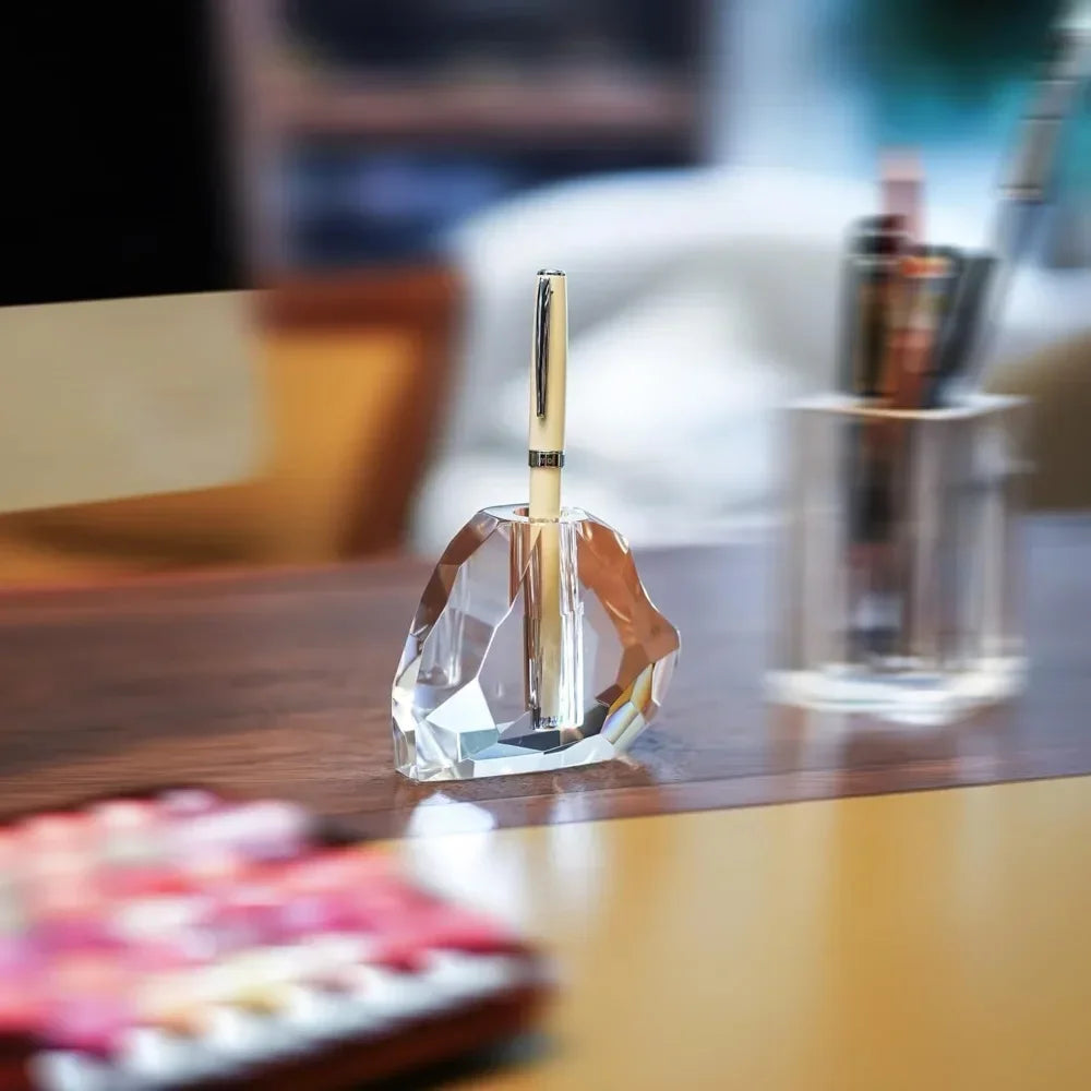 Heart-Shaped Glass Cut Pencil Holder – Desktop Pen & Tool Organizer for Office, Home & School