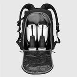 65L waterproof ski boot bag – large skiing backpack with helmet & clothing compartments, durable rucksack for accessories