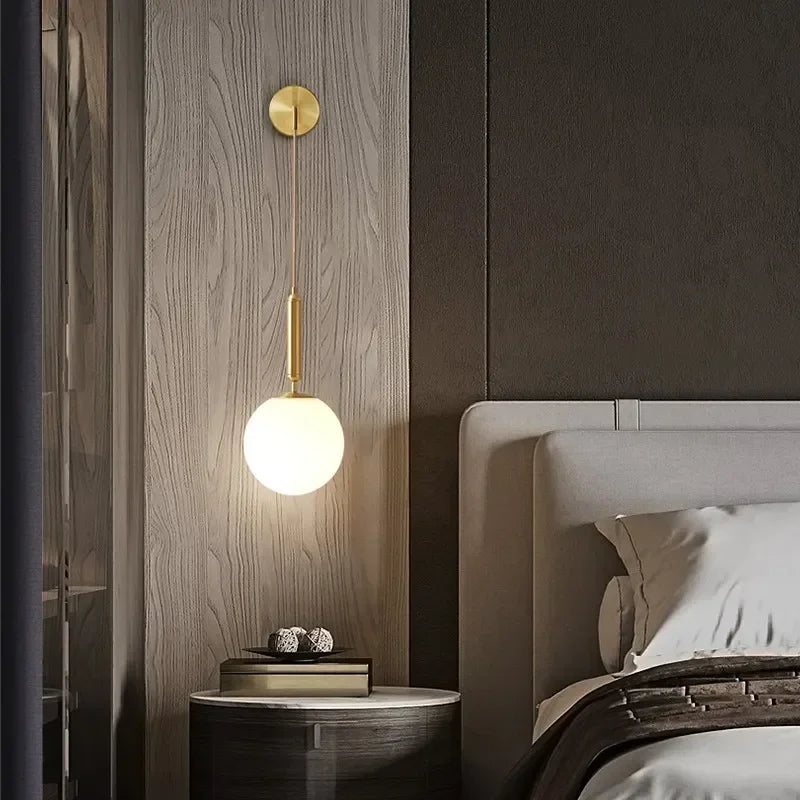 Nordic LED Wall Lamp – Postmodern Minimalist Wall Light for Bedroom, Staircase, Bedside & Living Room Décor